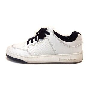 Auth Saint Laurent Paris - White Calf Leather Men… - image 1